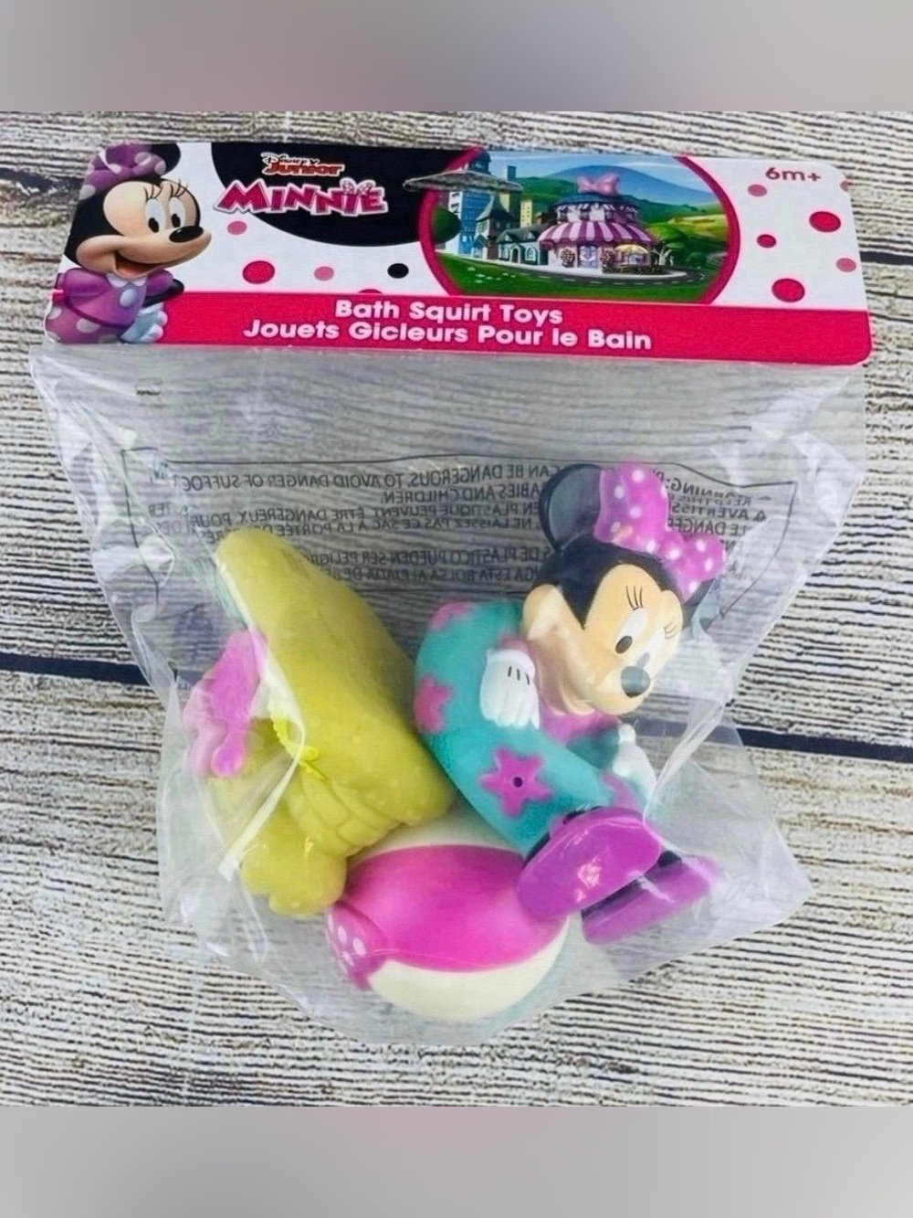 Disney MINNIE MOUSE Infants Bath Squirt Toy Set of 3 6M+ BRAND NEW SEALED